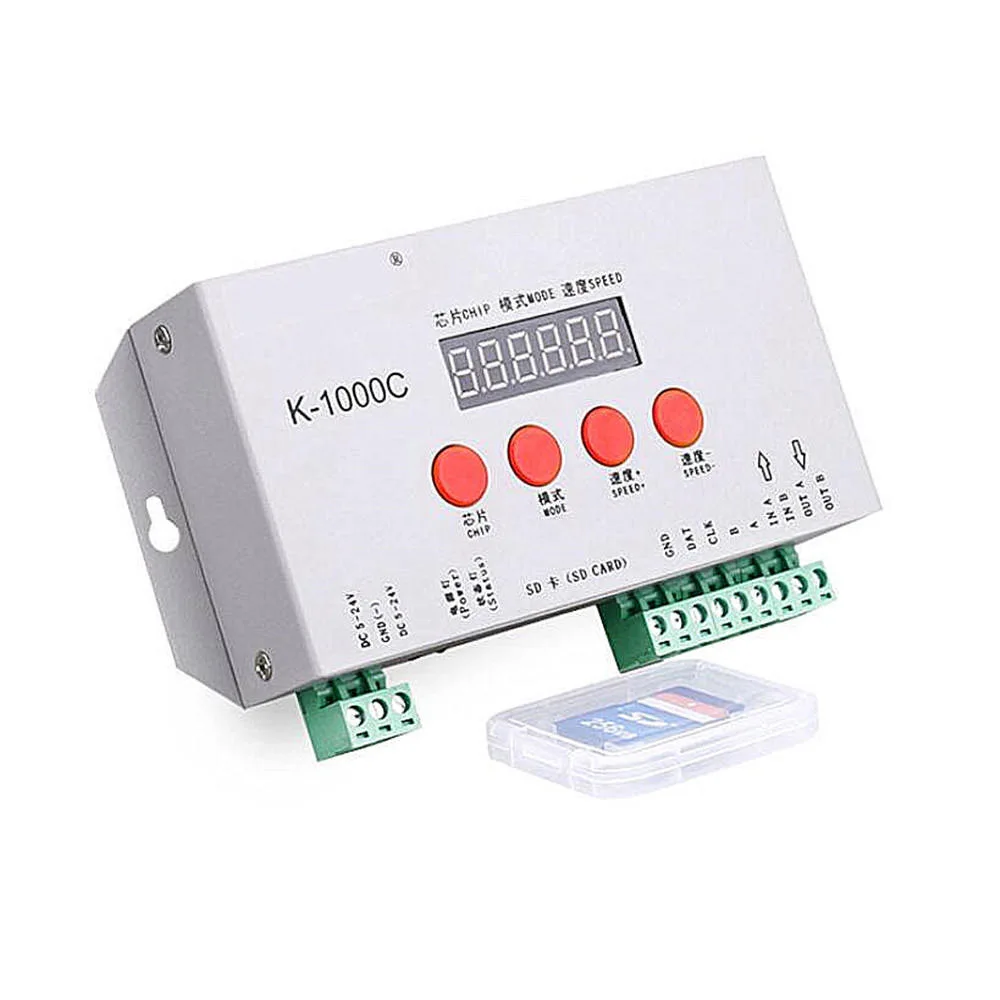 K1000C WS2815 LED Controller K-1000C SD Card LED Pixel Controller for WS2815 Strip