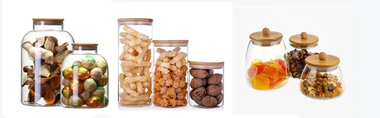   Glass Jars With cork Lids Clear high borosilicate Glass Storage Jar Product Show
