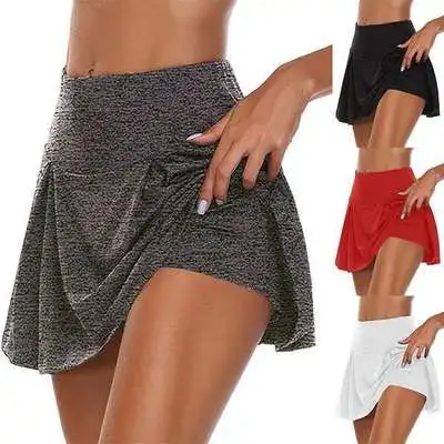 

Plus Size Womens Ladies High Waist Sports Skort Gym Yoga Shorts Mini Skirt Dress