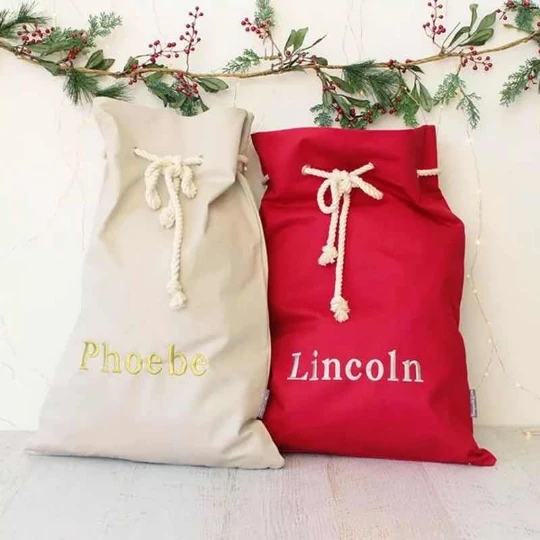 Details about   2020 NEW Red Christmas Santa Claus Party Gift Drawstring Packing Stocking Bags 