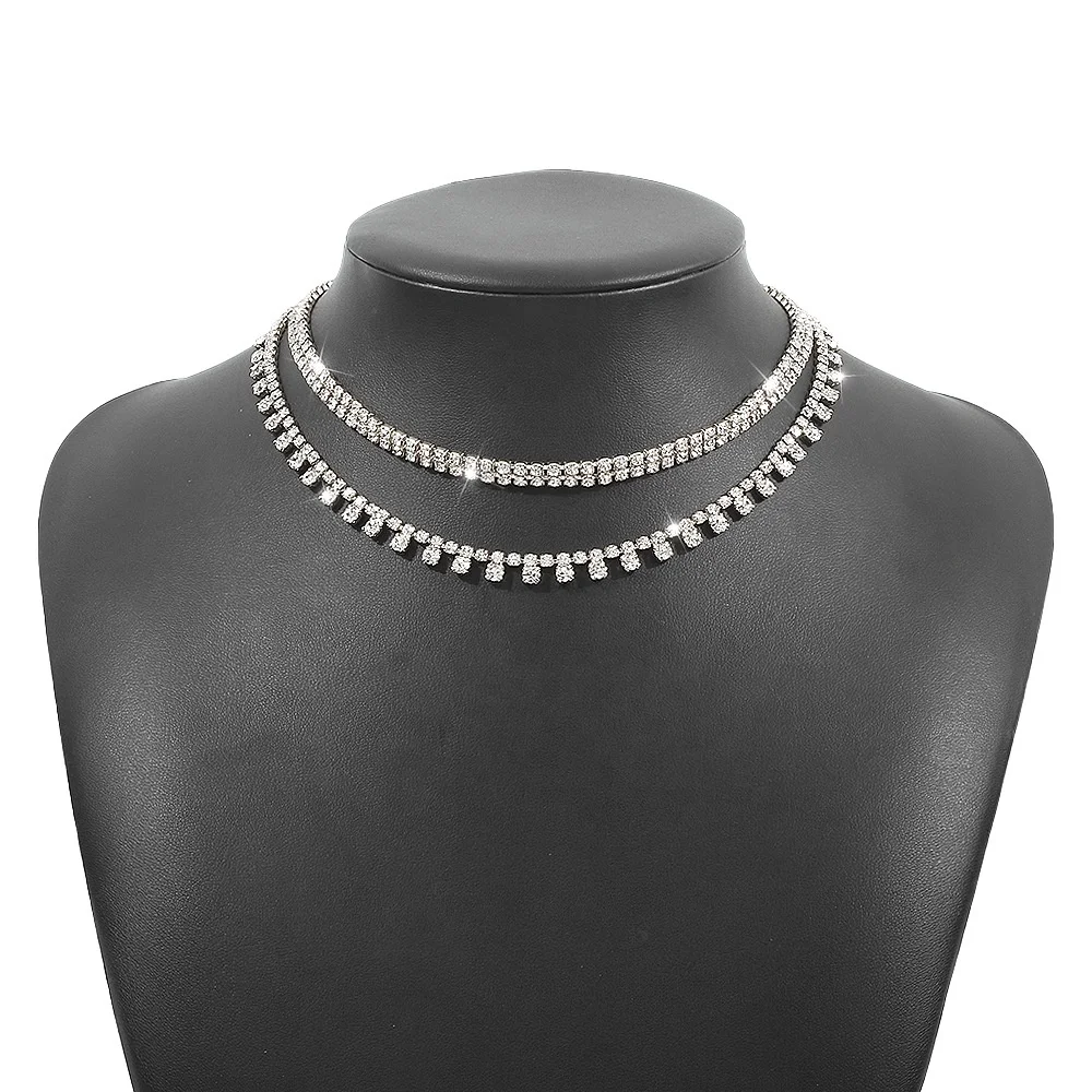 

New temperament geometric claw chain multi-layer jewelry ladies elegant street short necklace