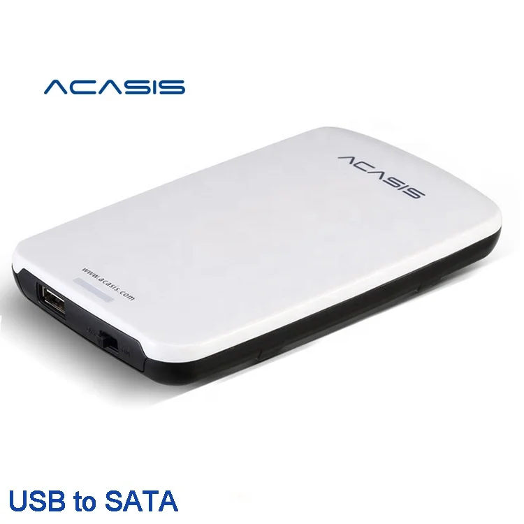 

ACASIS USB 2.0 to IDE HD HDD Hard Disk Drive Enclosure External Case Box 2.5 inch Plastic Hard Drive Case For PC Laptop Desktop, White