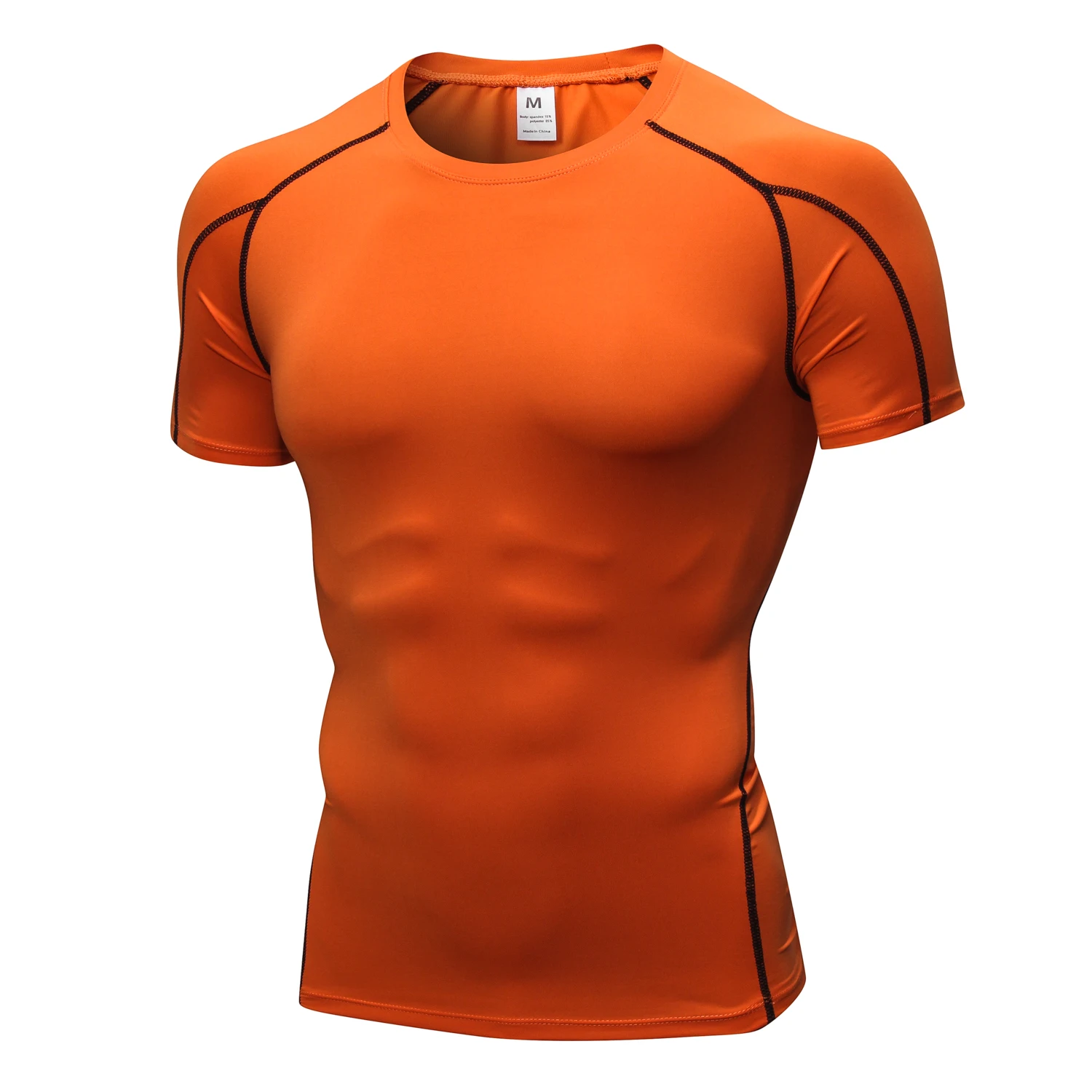 

Men Tight-fitting Short-sleeved Fitness Sports Running Training Stretch Quick-drying Custom Apparel