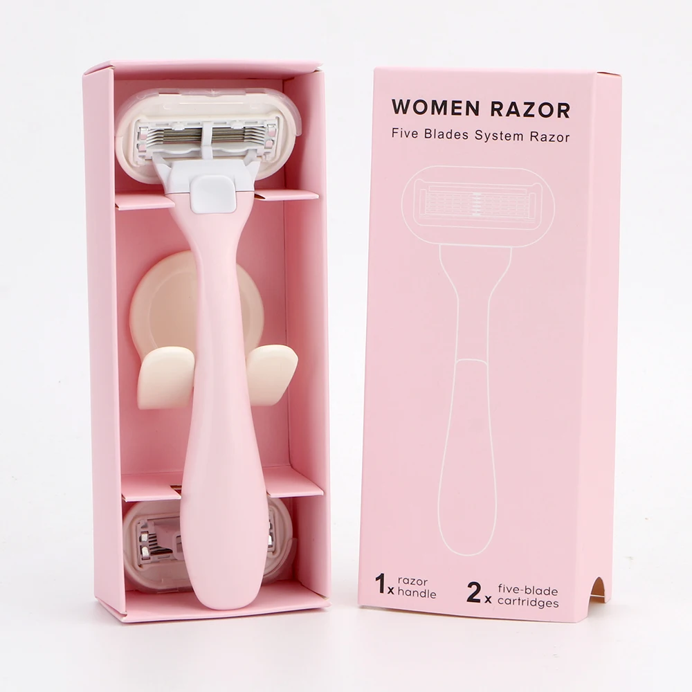 

Women system razor for sensitive skin Replaceable refills 5 blades reusable facial razor for women shaving razor women