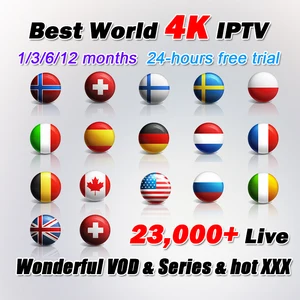 World IPTV subscription 1 Year Europe Sports Portugal Spain France Italy USA UK Canada dutch Iptv m3u 3 6 12 months free trial