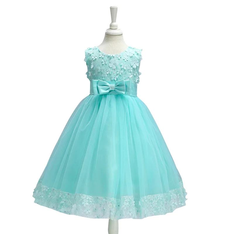 

Girls Princess Party Flower Girl Wedding Elegant Dresses Birthday Skirt