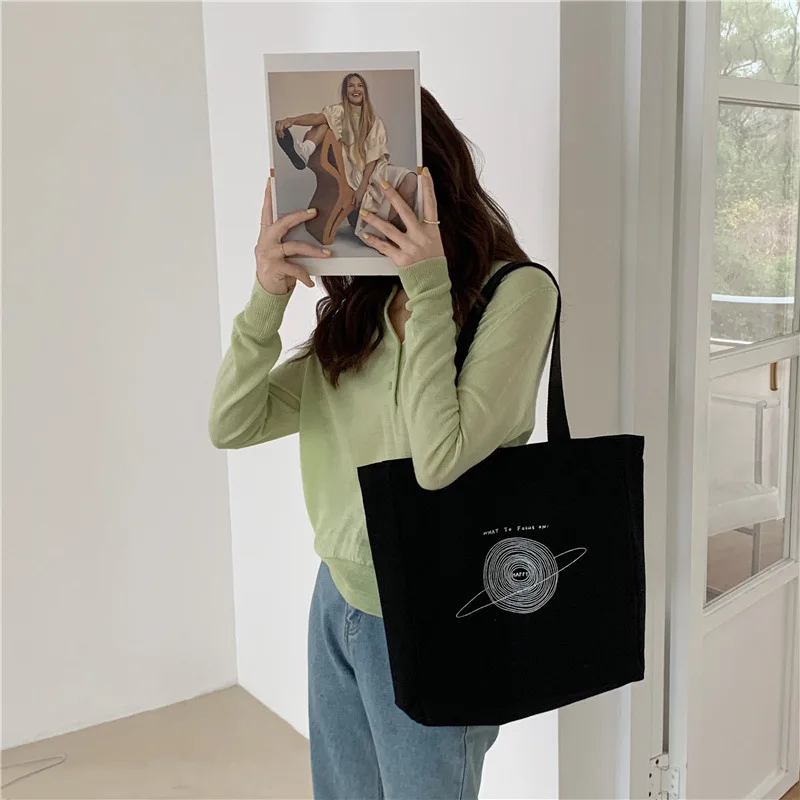 

Eco-friendly Lady Hand Bags Portable Recycle Personalized Cotton Tote Bag