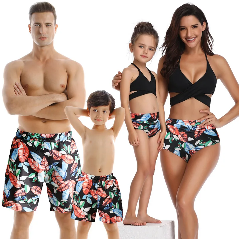 

2021 Swimwear manufacturers Print One Piece mommy and me swimwear Kid Bikini Family swimwear & beachwear, Picture