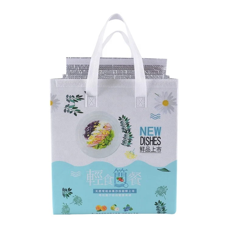 

High quality Performance Non-woven Eco Bag Picnic Cooler Bag For Food Pp Non Woven Cooler Bag, Black