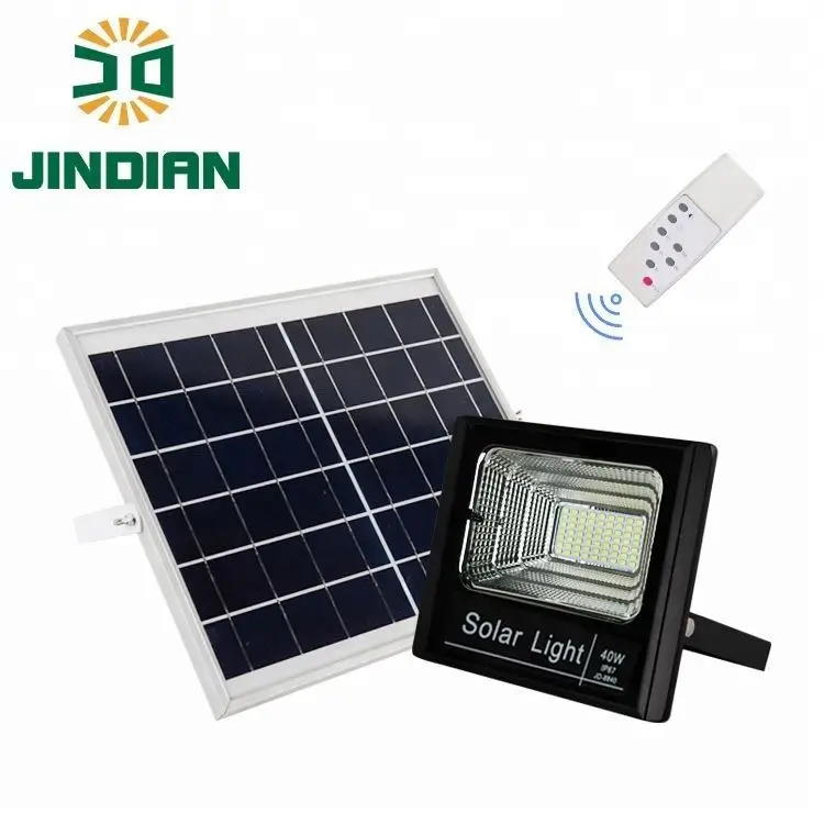 Jindian Low price ip65 outdoor 40w led flood light motion sensor solar street light