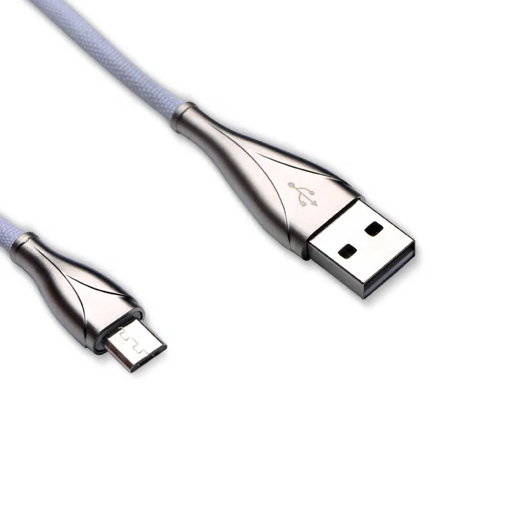 

1.2M Amazon hot sale MicroUSB Nylon Braided+Zinc Alloy USB Fast Charging data Cable for android Phones, Black/white/customized