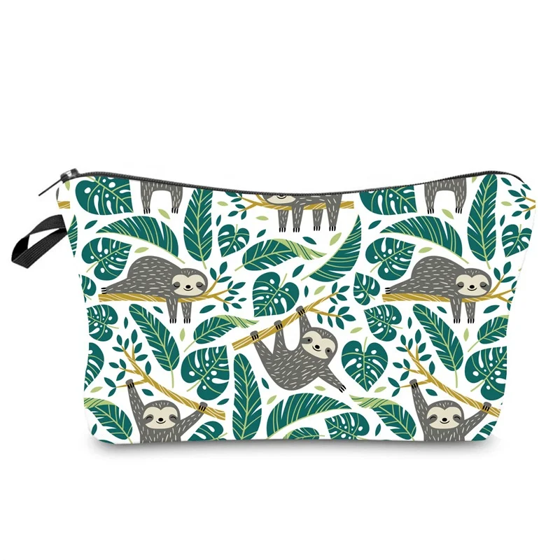 

Bradypod Printing Zipper Pencil Travel Storage Pouch Waterproof Women Wash Beauty Makeup Clutch Girls Cosmetic Bag Custom, Multi-color, custom pattern