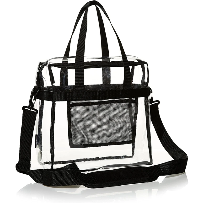 

Basics Stadium Approved Transparent Tote Bag, Black