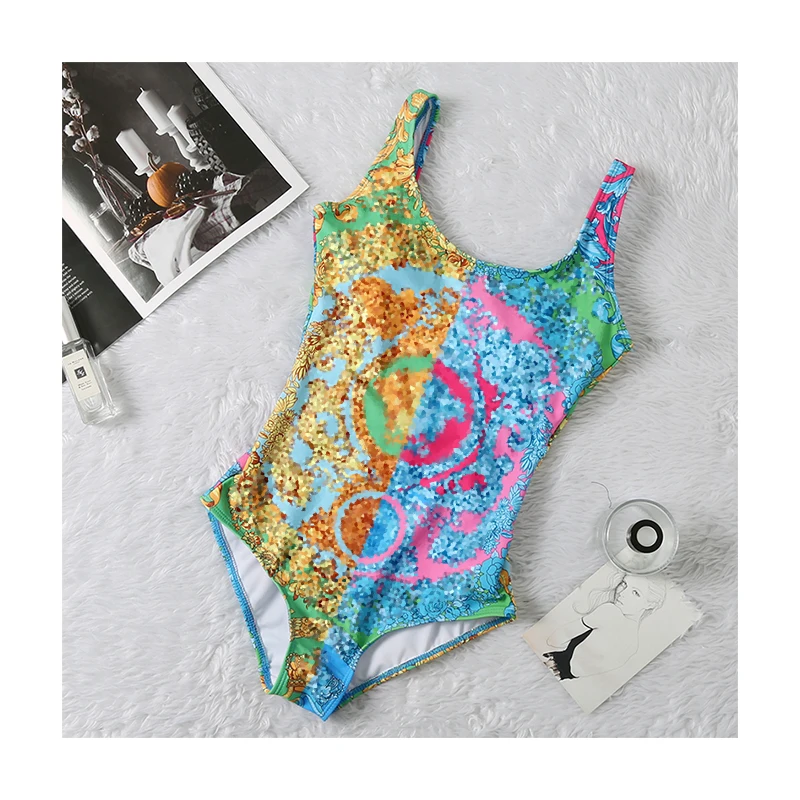 

OEM 2021 sexy swimsui bikini Design and color swimsuits for women 2021 swimwear fabric roupa bikini versaceeing swimsuit, Solid