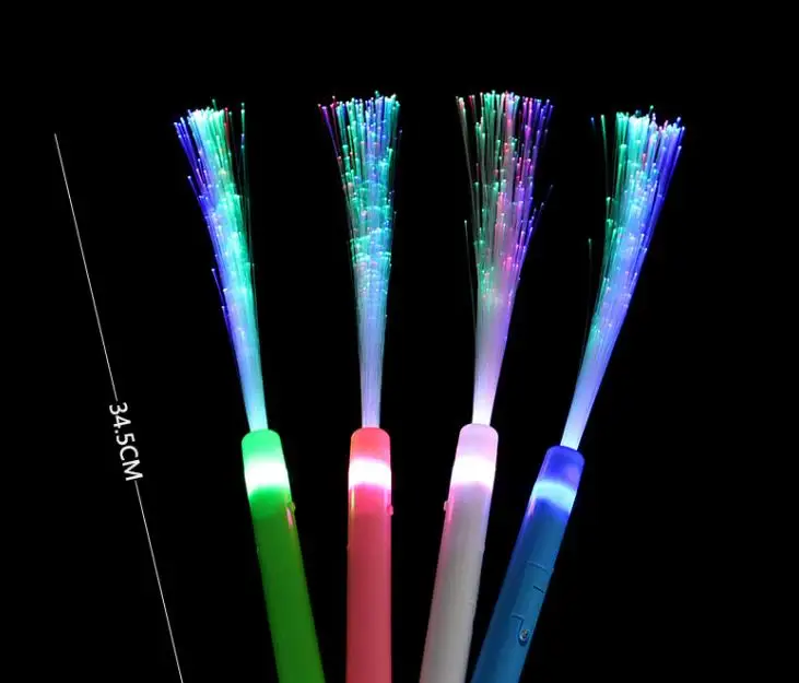

LED Glow Fever Light Up Fiber Optic Sticks Glowing Flashing Wand For Events Club Birthday Party Wedding Concert Cheer Props