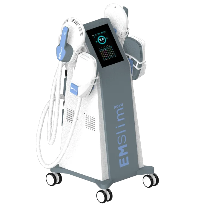 

EMSlim slim beauty 7tesla ems muscle building stimulator machine EMS body sculpting shape, White