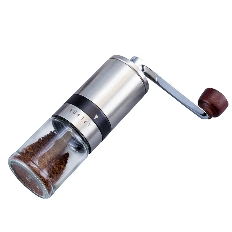 

Adjustable Setting Ceramic Conical Burr coffee bean grinder stainless steel coffee grinder manual, Sliver