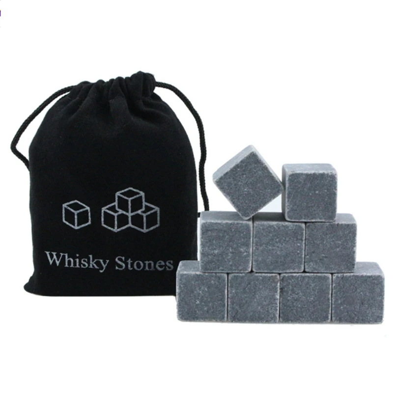 

Natural Whiskey Stones Sipping Ice Cube Whiskey Stone Whisky Rock Cooler Wedding Gift Favor Christmas Bar