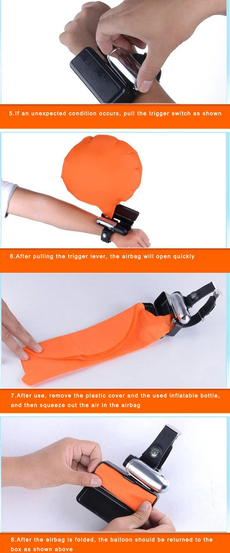swimming equipment Unique design lifesaving smart wristband underwater emergency rescue safe swimming equipment 