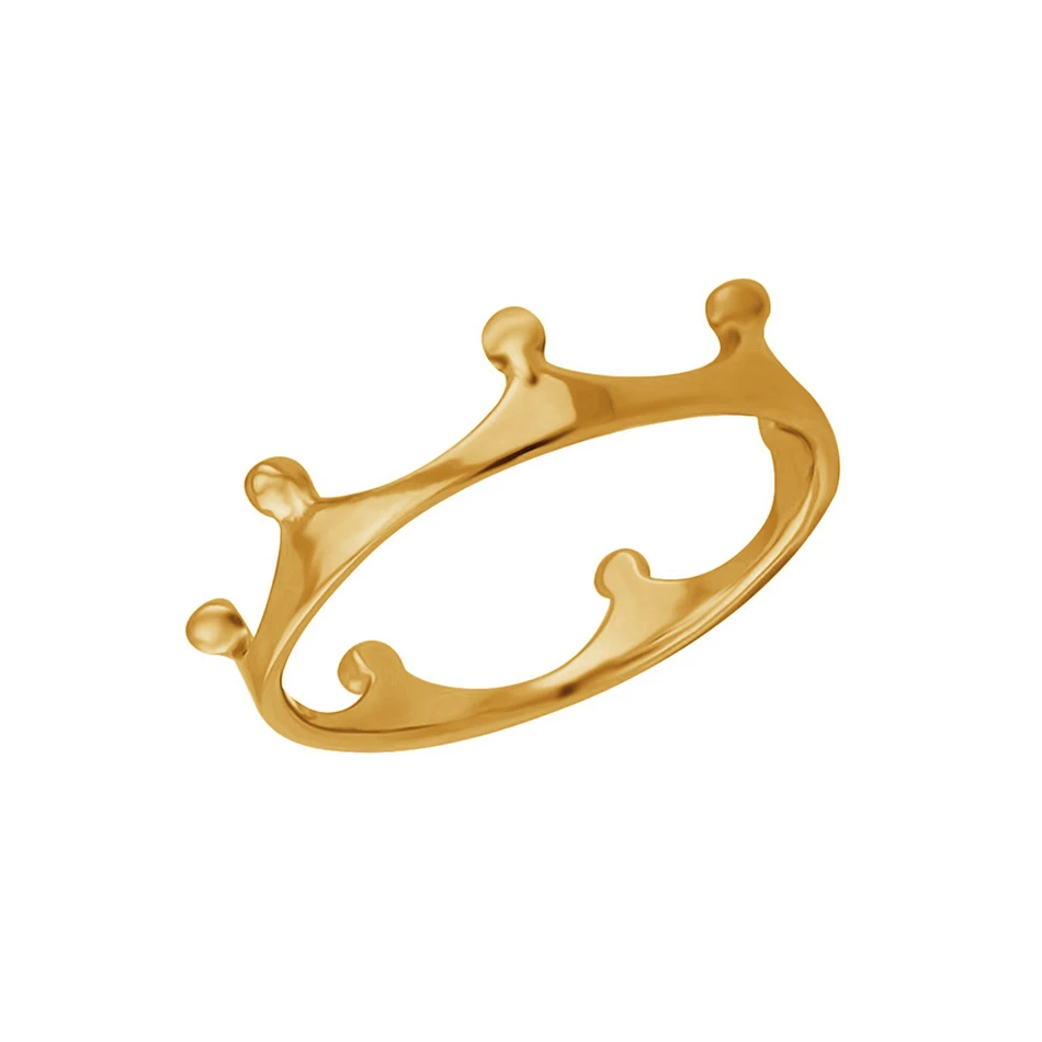 

wholesale 18k gold vermeil fashion 925 sterling silver jewelry crown ring for women engagement