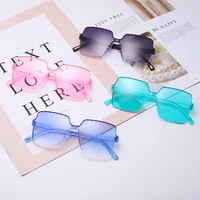 

2019 Made in China Fashion Boys Girls Funny Wholesale pink square Sunglasses uv400 big glasses frame Kids