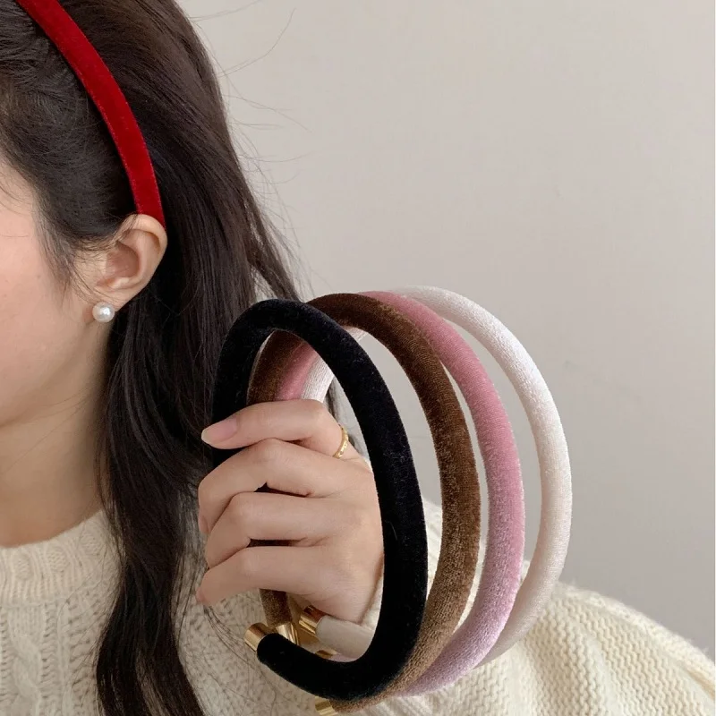 

MIO plain velvet headband fashion designer headbands for girls women luxuery headdressing hair accessories soft