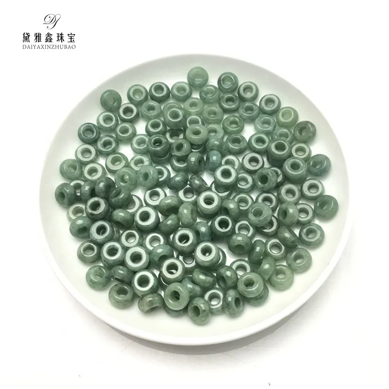 

2021 Hot Sale Natural Jade Green Jade Beads Women Donut Hand Beads Elastic Feng Shui Auspicious Beads