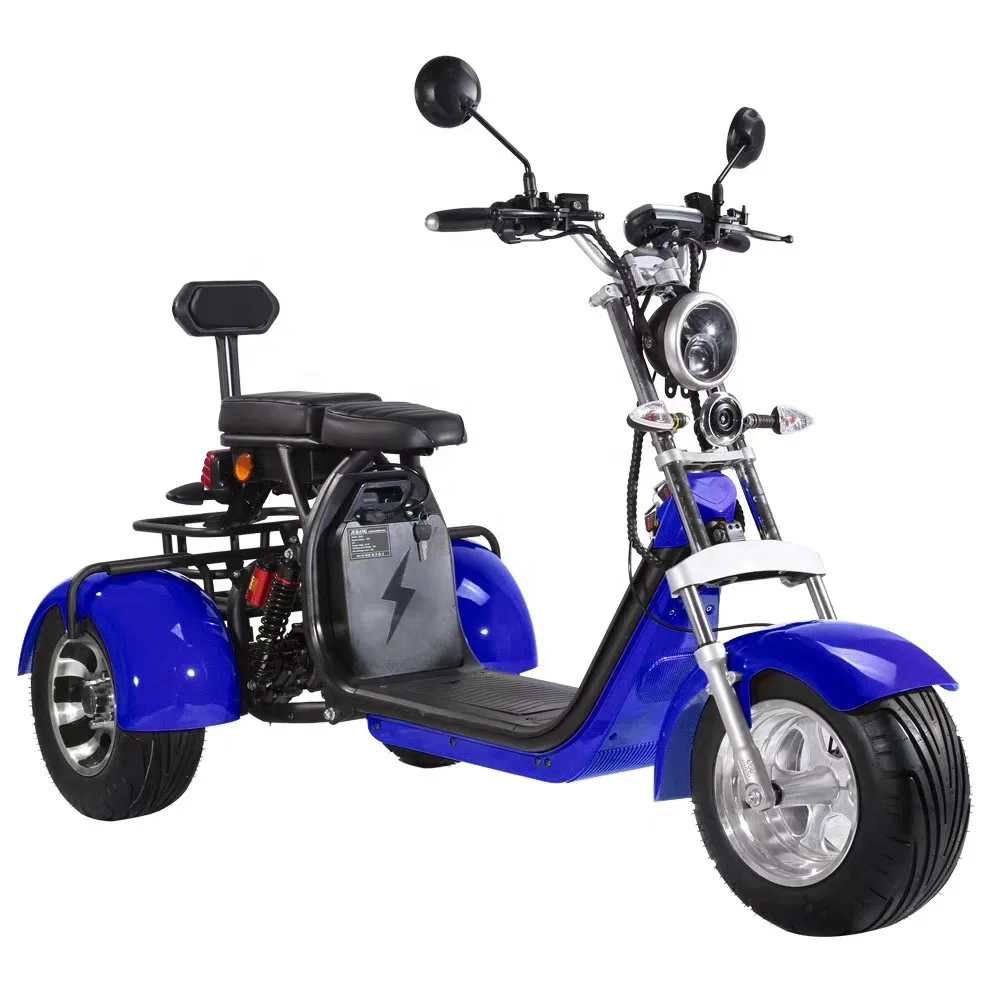 

Holland Warehouse 3 Wheels Electric Scooters with Delivery Basket E Mobility Bicycle City coco Scooter Electric Off Road Sports, Black