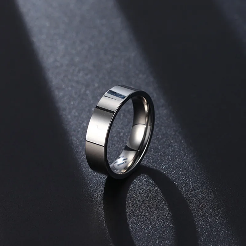 

Wholesale New Arrival Ready to ship Simple Metal Rings High Polished Stainless Steel Blank Rings for men boys