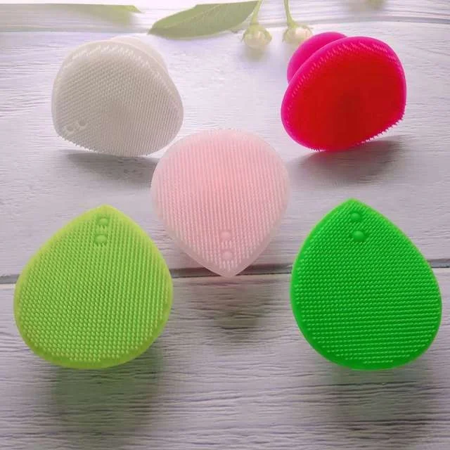 

Private Label Silicone Face Cleaning Pad Facial Exfoliating Brush Scrub Cleanser, Hot pink, pink, white, green, red, purple