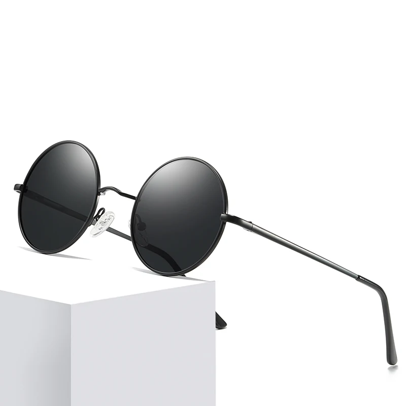 

Round Polarized Sunglasses Bulk Vendor Ready To Ship Spring Hinge Vintage Driving Sun glasses Unisex