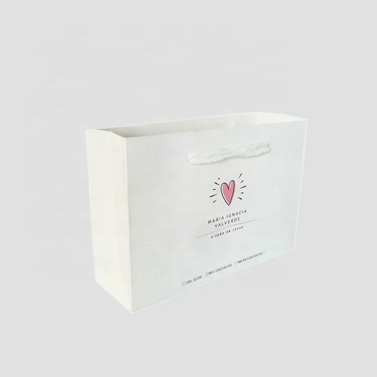 

Eco Friendly White Paperboard Paper Bags with Your Logo Printed, Customized color