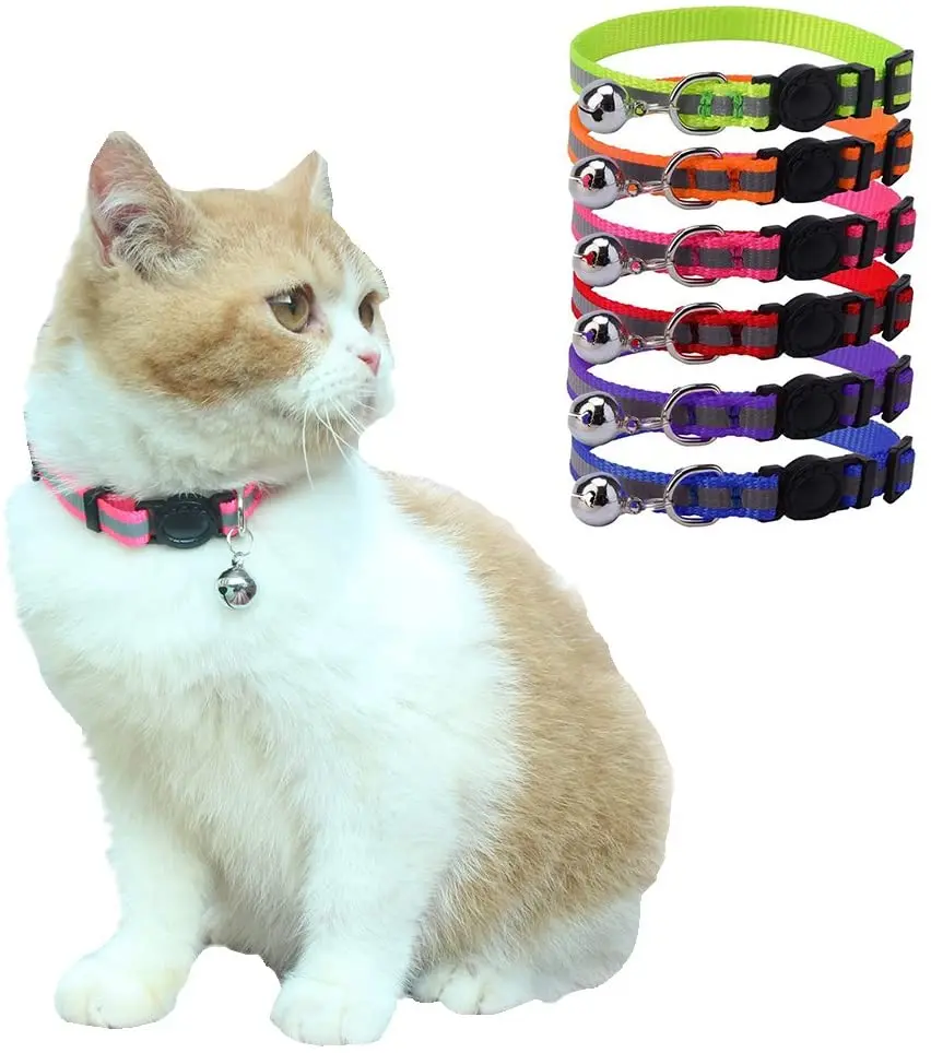 

Safety Reflective Cat Collar Breakaway Buckle Cats Collar With Bell
