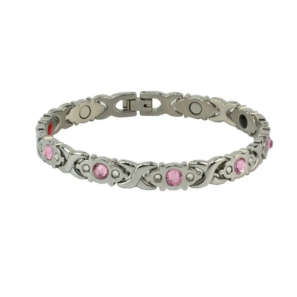 

Gold Plated Chain Bracelet, Heart Designs Forever Love Solid Stainless Steel XOXO Bracelet, Silver