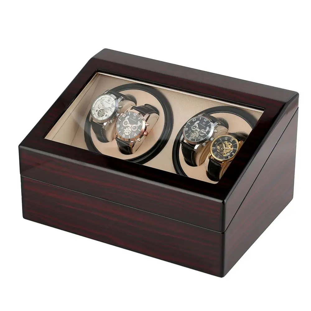 

4+6 Wholesale Cheap Custom Mabuchi Motor Automatic Wood Watch Winder Box