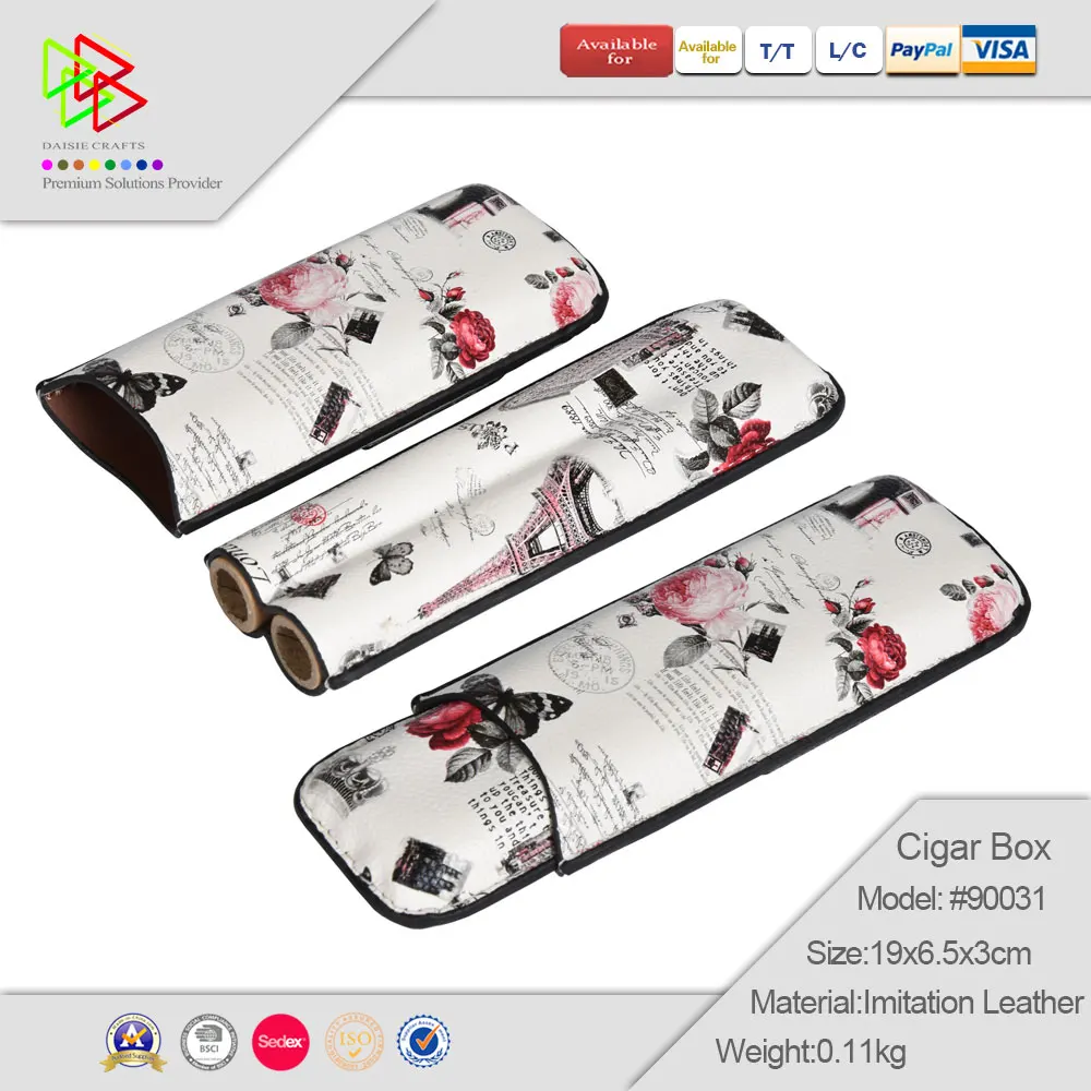2020 Wholesale Leather Custom Printing Cigar Box