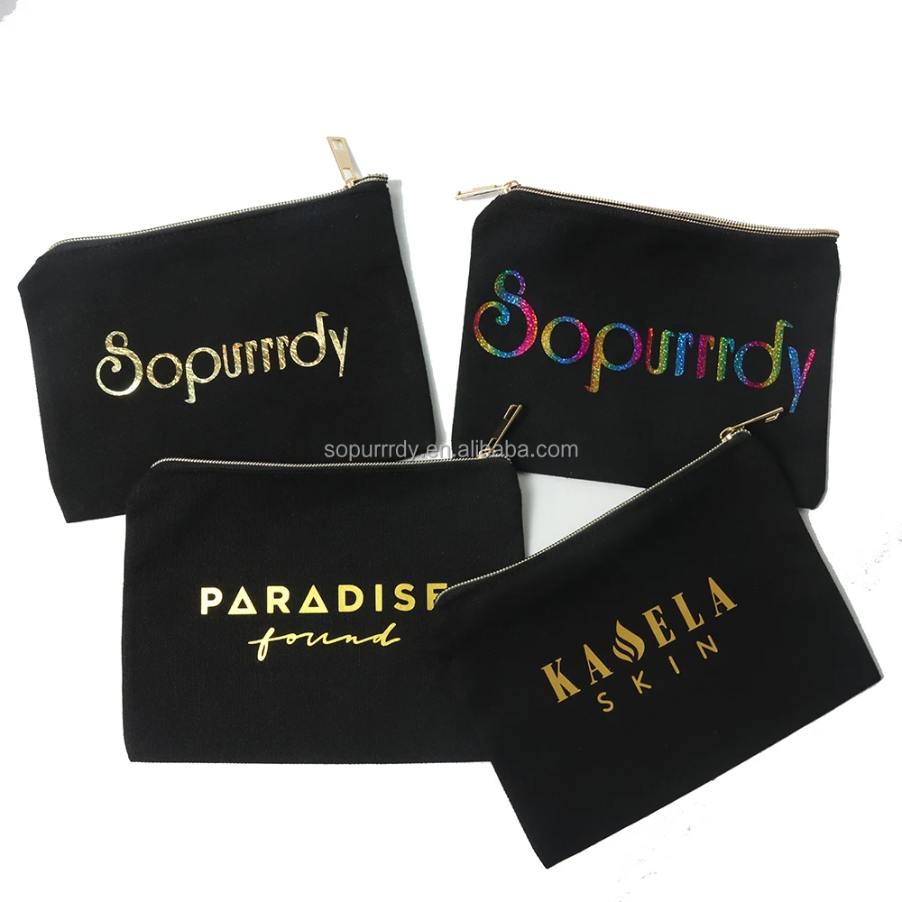 

Sopurrrdy custom private logo or label promotional gift good quality organic canvas cotton cosmetic makeup bag