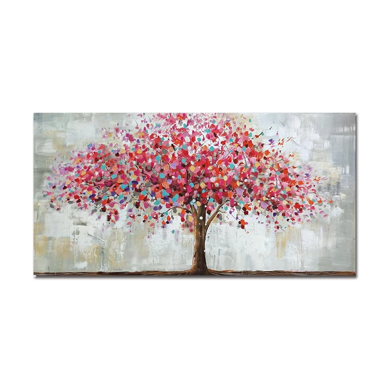 

Large Modern Abstract Colorful Tree Handpainted Oil Painting Handmade Canvas Painting Home Wall Decor No Frame