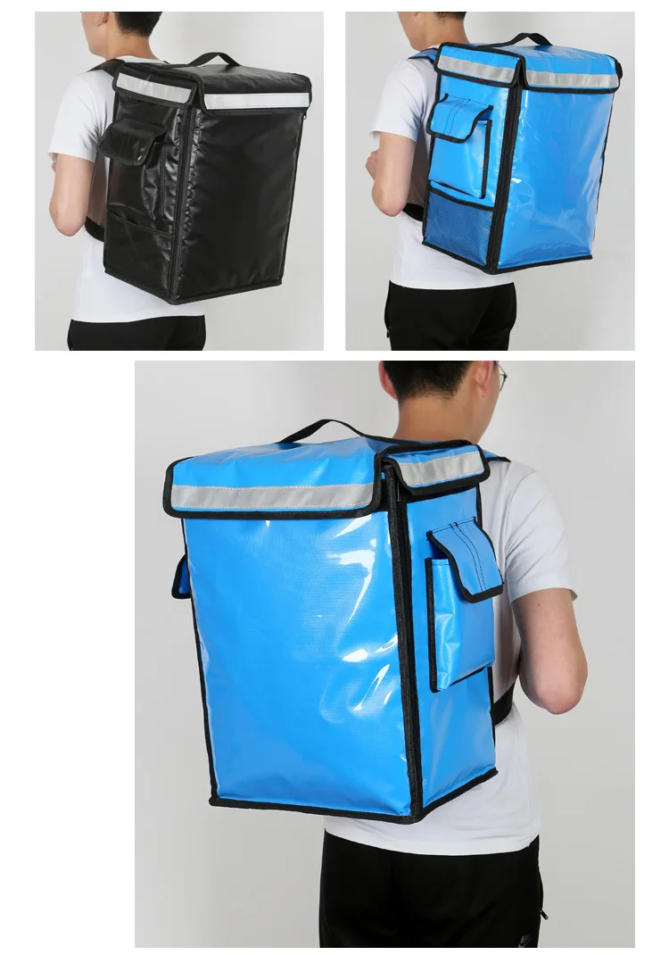 42L High Quality 500D Oxford Collapsible Waterproof Delivery Food Warmer Cooler Bag Backpack