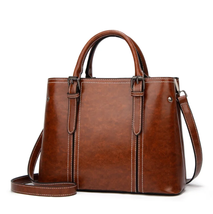 

China handbags wholesale Oil wax leather bags women tote bags women handbags for women handbags, As pics