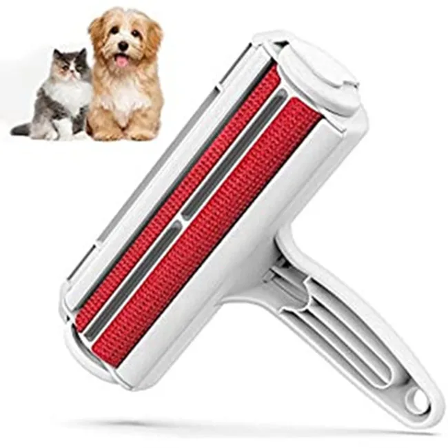 

Amazon Best Seller Self-Cleaning Reusable Pet Fur Dog Hair Cat Hair Lint Roller Brush Pet Hair Remover, Red and blue