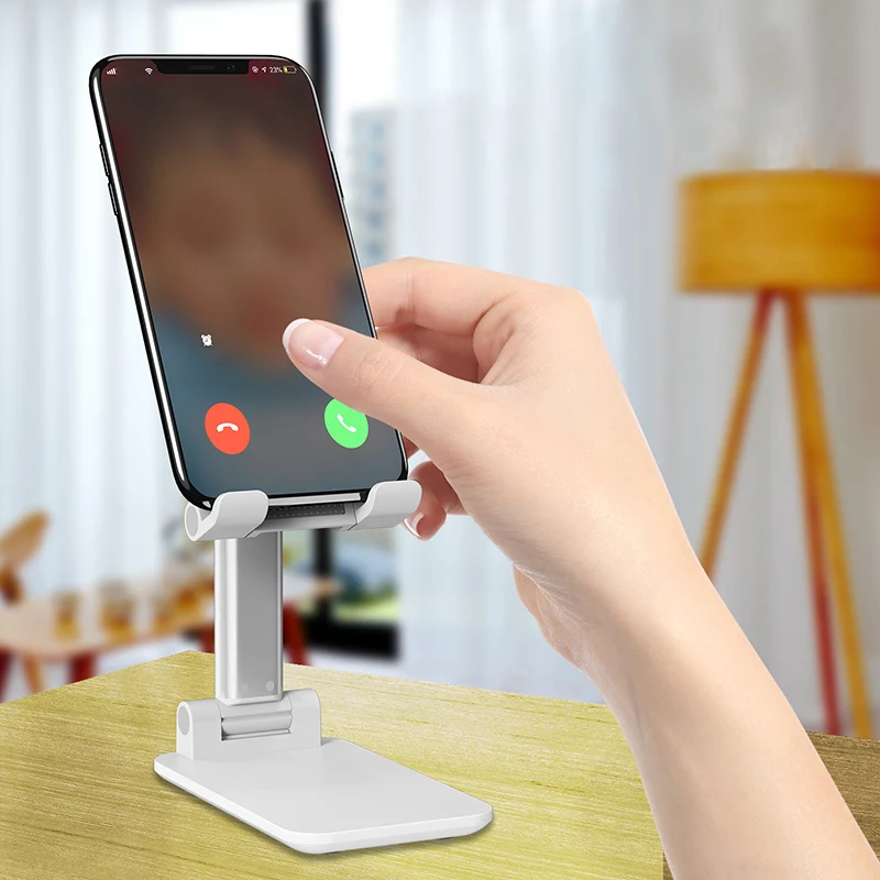 

Adjustable Desktop Cell Phone Holder Foldable Mobile Tablet Phone Stand for All Smartphones