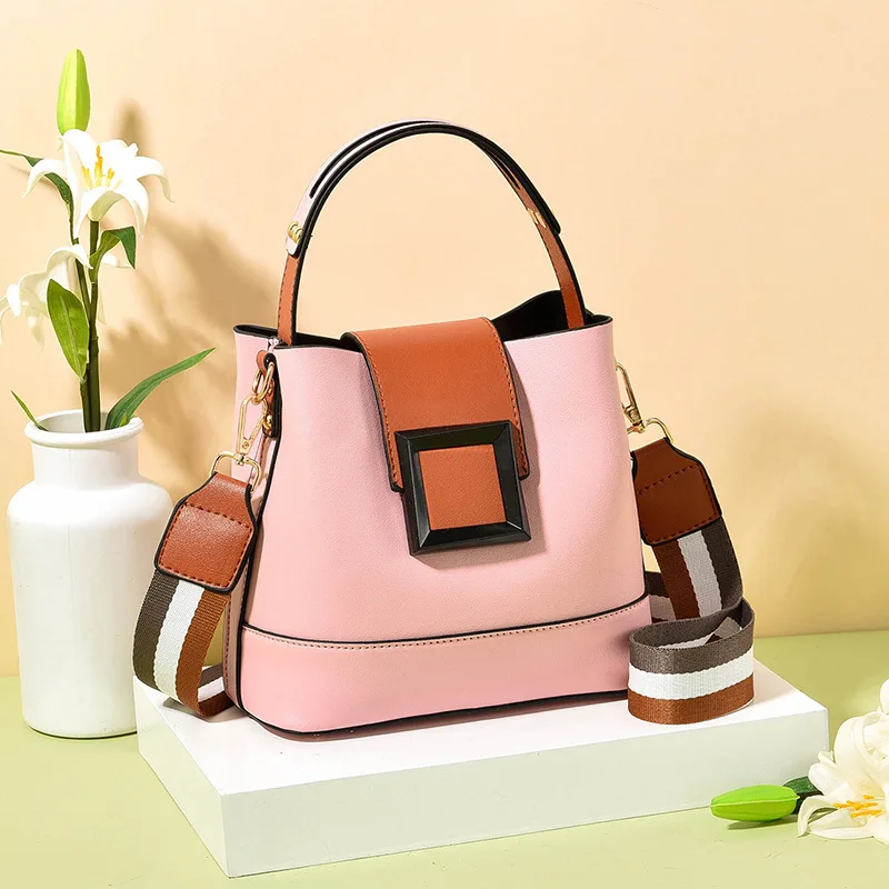 

2019 Wholesale Custom Pu Leather Shoulder Bags, Women Casual Multicolor High-Capacity Handbags, As picture