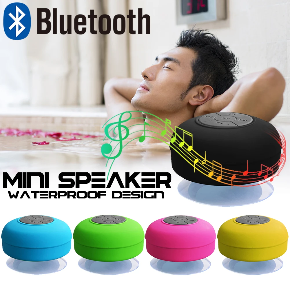 Newest IPX5 Waterproof Sucker Shower Bluetooth Speaker Portable Mobile Phone Wireless Mini Speaker for Bathroom - ANKUX.COM