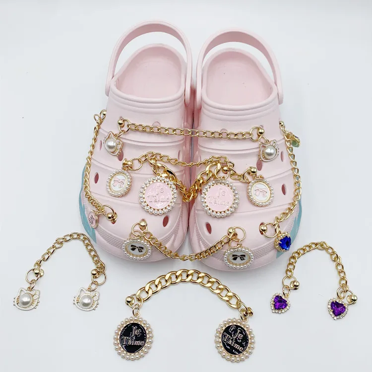 

New Arrival Bow Designer Croc Charms Luxury Chains Decoration for Adults Kids Clog Winter Shoes Croc charm Accessories