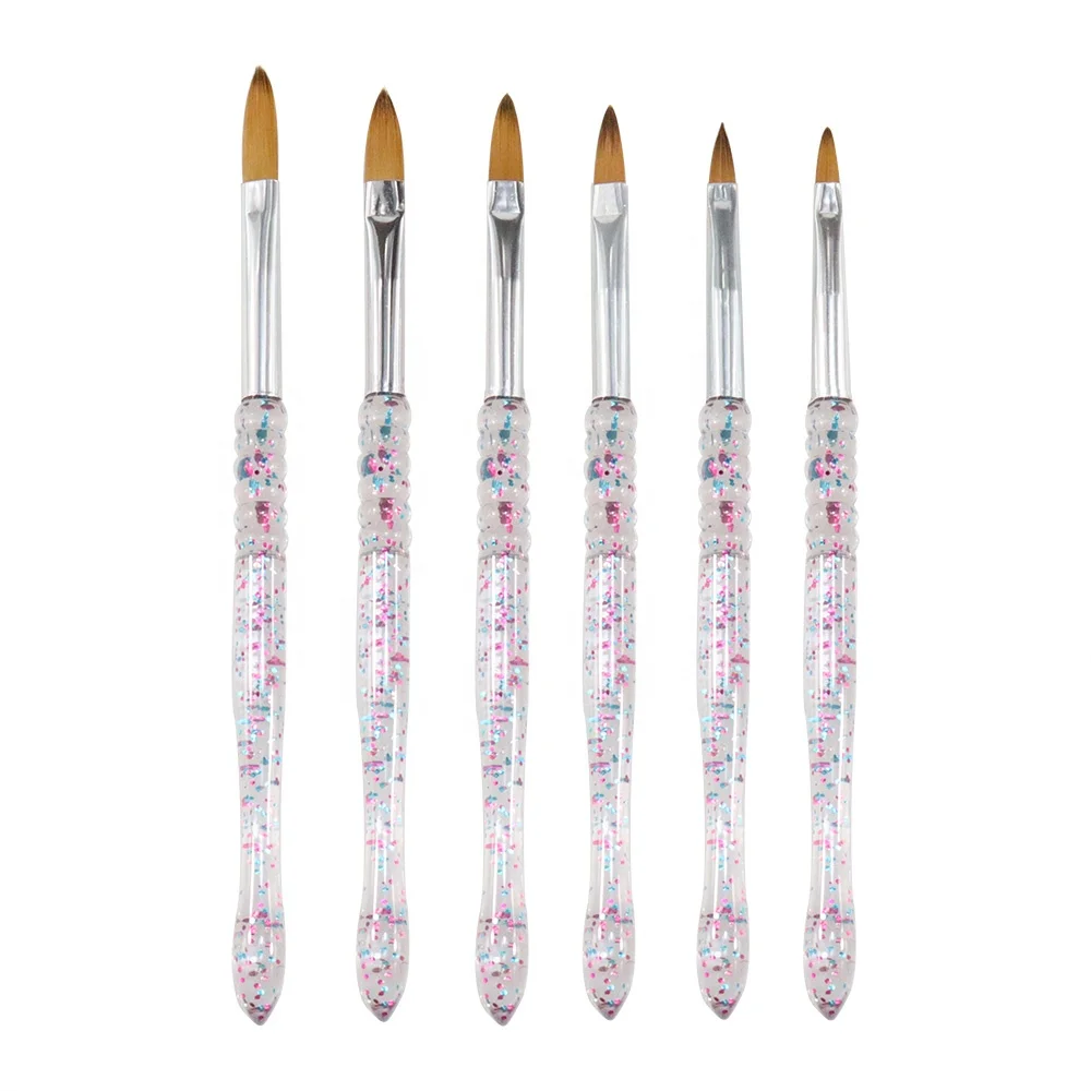 

Custom Oem Holographic Plastic Handle Liner Brush Nail Art Profesional