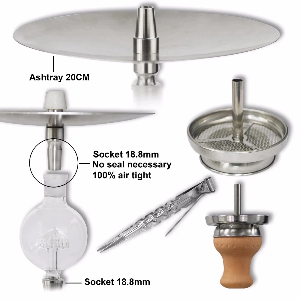 Top Quality Stainless Steel Shisha Large Size Ss 304 Click Aladin