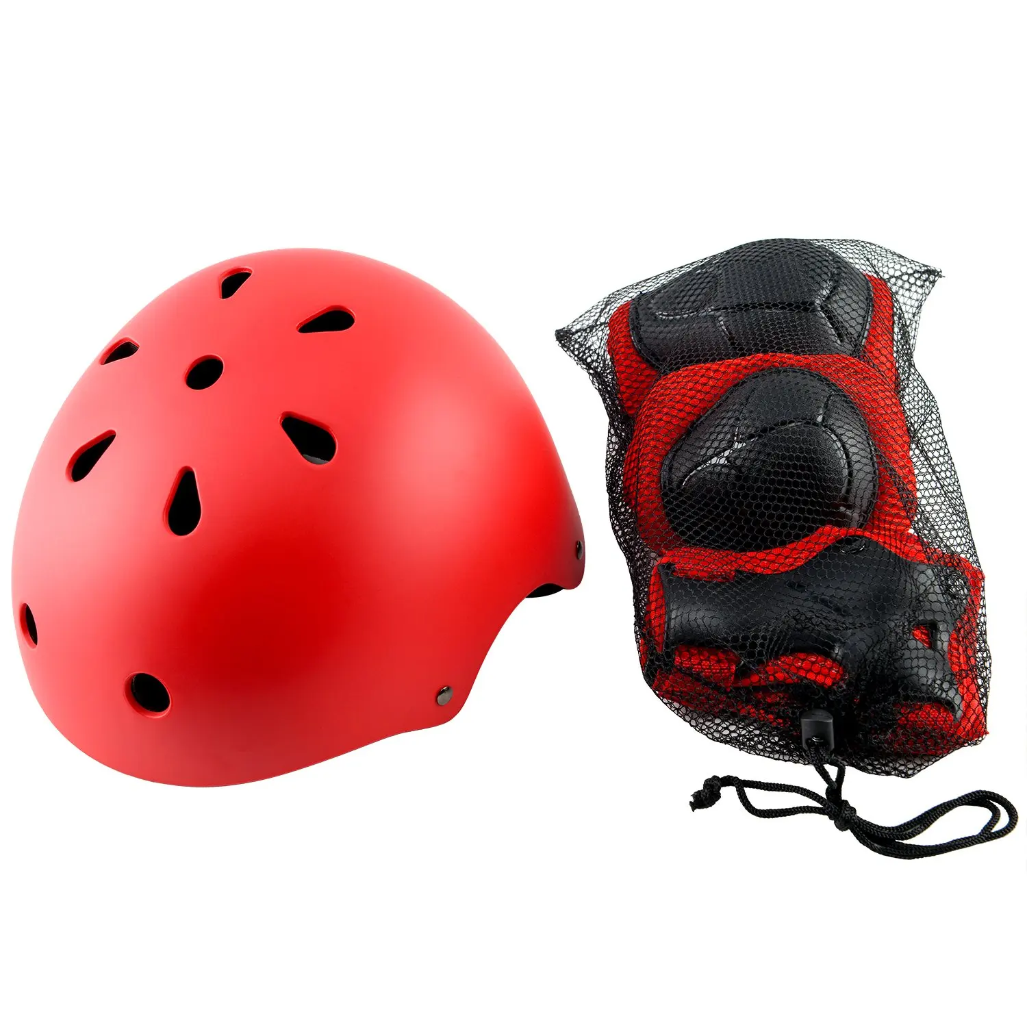 

OEM ODM Wholesale Kid Skateboard Skate Ski Cycling Sports Helmet with Wrist Elbow Knee Pads Bicycle Bike Helmet For Children, Pictures color