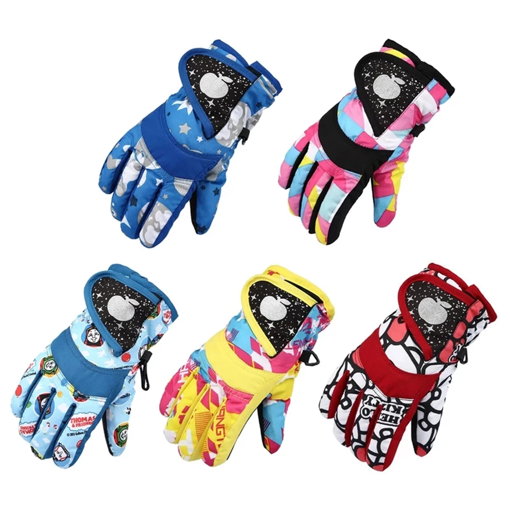 

FunFishing Winter Warm Snowboarding Ski Gloves Children Kids Snow Mittens Waterproof Skiing Breathable Air M/L, Six colors