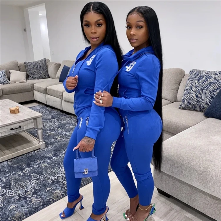 

Gym Fitness Casual Fall Clothing Zipper Tracksuit Jogger Sweatsuit Set for Women, Red,pink,orange, gray,black,yellow, blue,dark pink